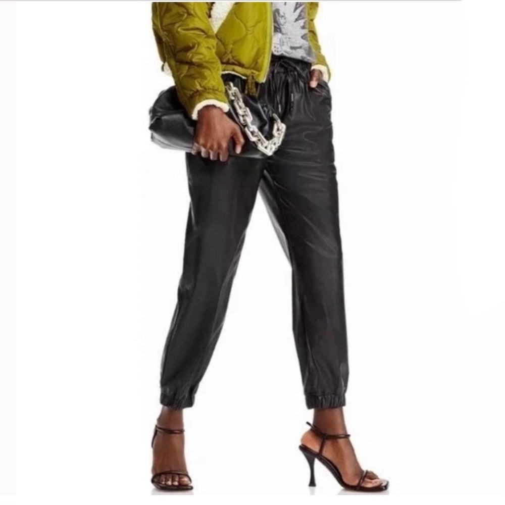 EUC- Studio by Badgley Mischka Faux Leather Joggers